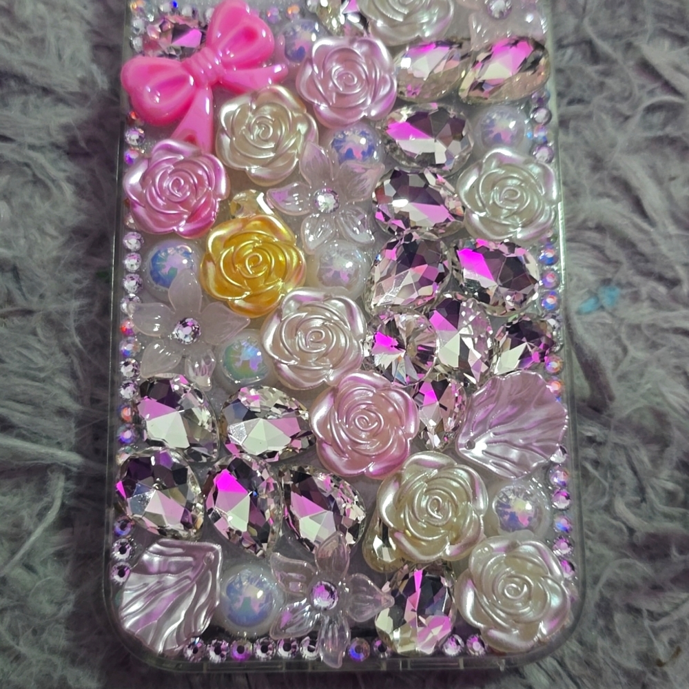 Unbranded Beautiful Floral IPhone 12 Pro Max Case W/ Pink Bow π (BRAND NEW) - Picture 2 of 4